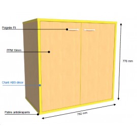 Meuble à porte H 800 mm
