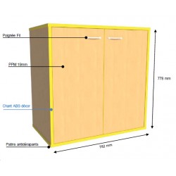 Meuble à porte H 800 mm