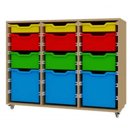 Meuble à bacs triple