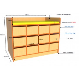 Change simple 12 casiers avec porte