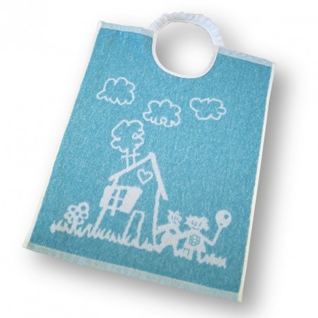 Bavoir Collerette « La Maison des enfants » 35 x 45 cm – 400 g/m²