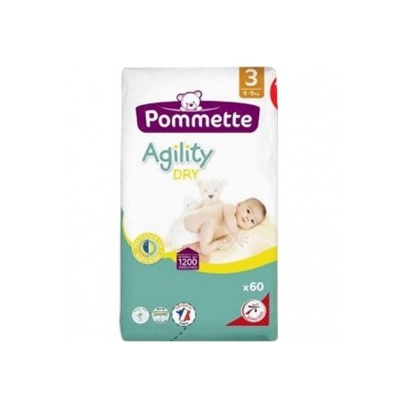 Couches Pommette Agility dry – 4/9 kg