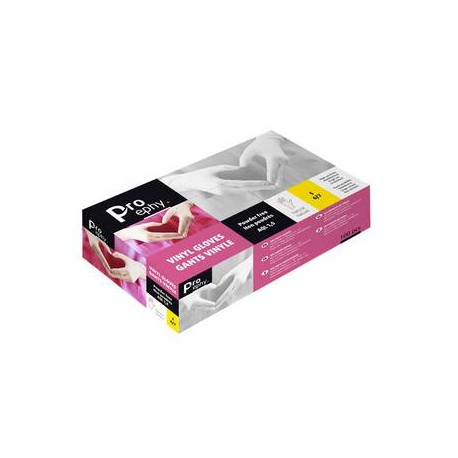 Gant vynile non poudré naturel – boite de 100
