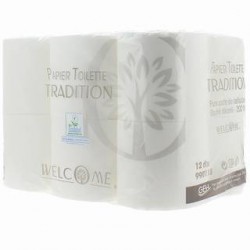 Lot de 12 papiers hygiéniques Tradition – carton de 8