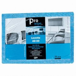 Lot de 75 lavettes non tissée AB 80 bleue