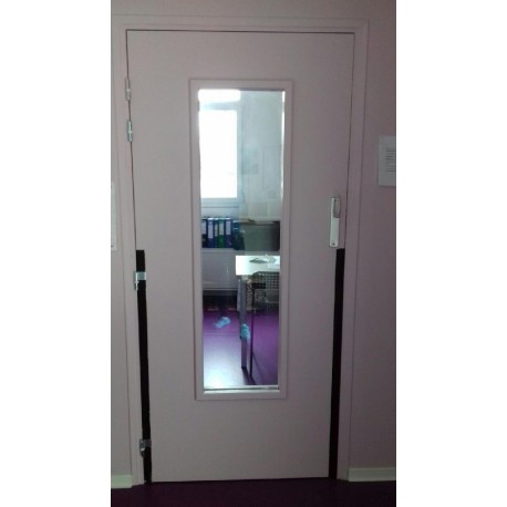 Porte pleine prépeinte  avec anti pince doigt - 83 cm